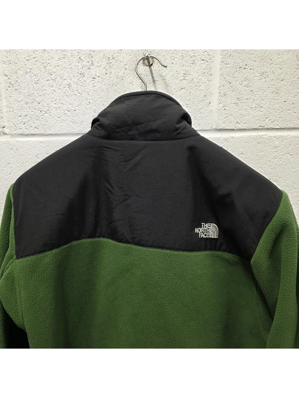 The North Face Jacket Men's Denali Hoodie Polartec Green Full Zip Hooded 24x31 M